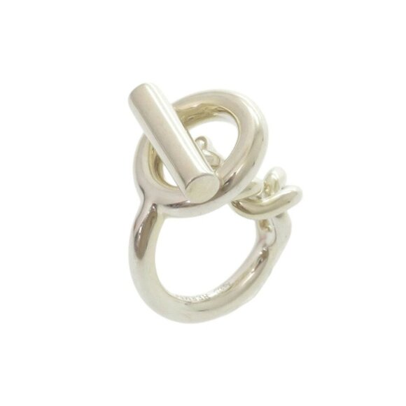 HERMES Croisette Silver 925 Ring 1172HERMES (US Size: 5.75) - Picture 1 of 9